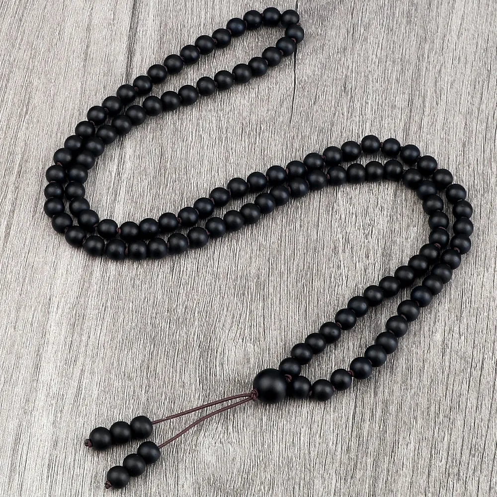 Round Agates Onyx Natural Stone Beads Necklace