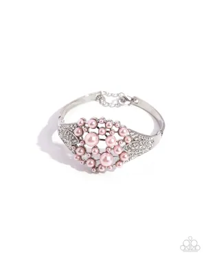 Royal Red Carpet - Pink - Pearl Paparazzi Lobster Claw Bracelet
