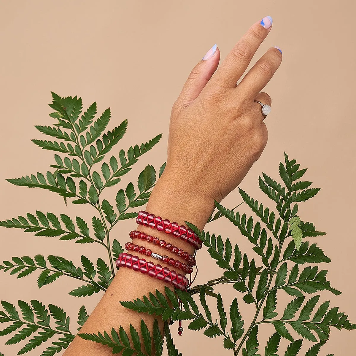 Ruby | .925 Sterling Silver | Firefly Glass Wrap