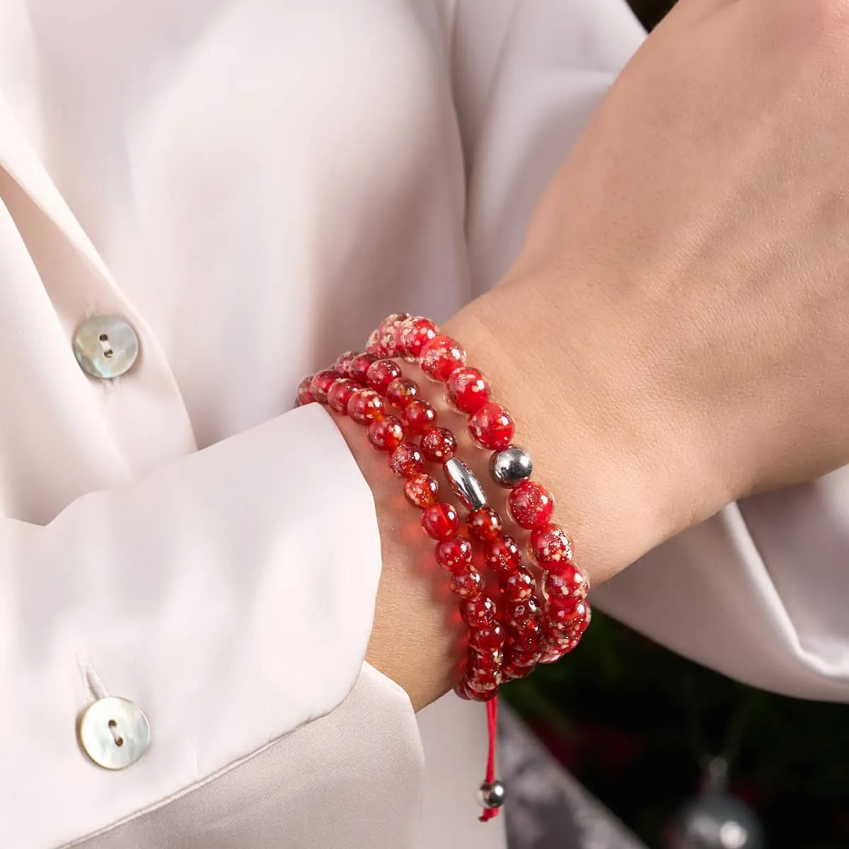 Ruby | .925 Sterling Silver | Firefly Glass Wrap