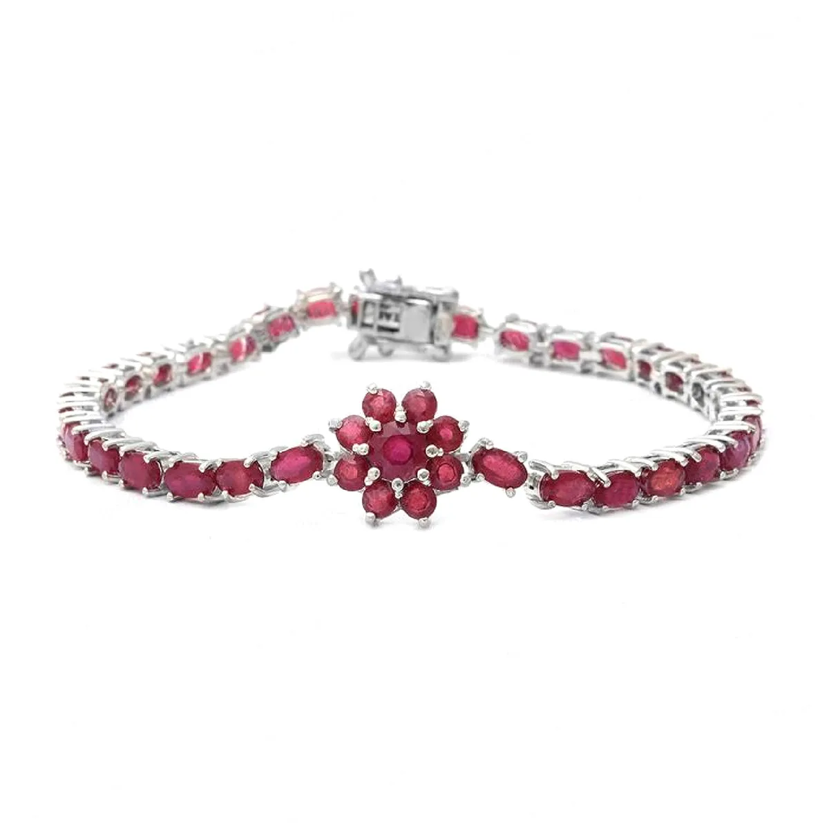 Ruby 925 Sterling Silver Tennis Bracelet Jewelry