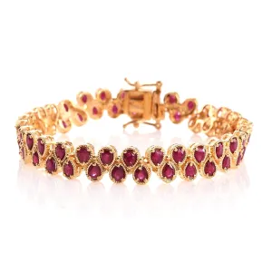 Ruby 925 Sterling Silver Tennis Bracelet Jewelry