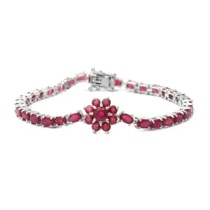Ruby 925 Sterling Silver Tennis Bracelet Jewelry