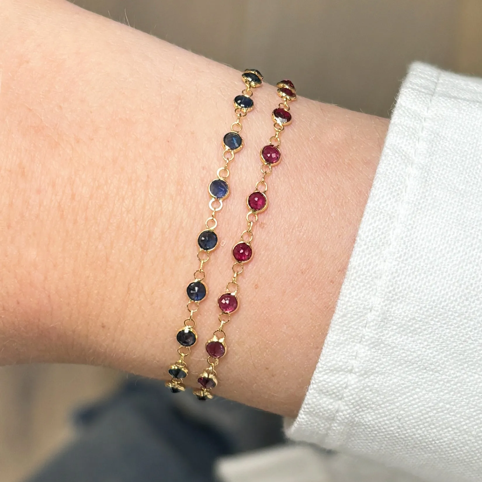 Ruby Bezel Bracelet