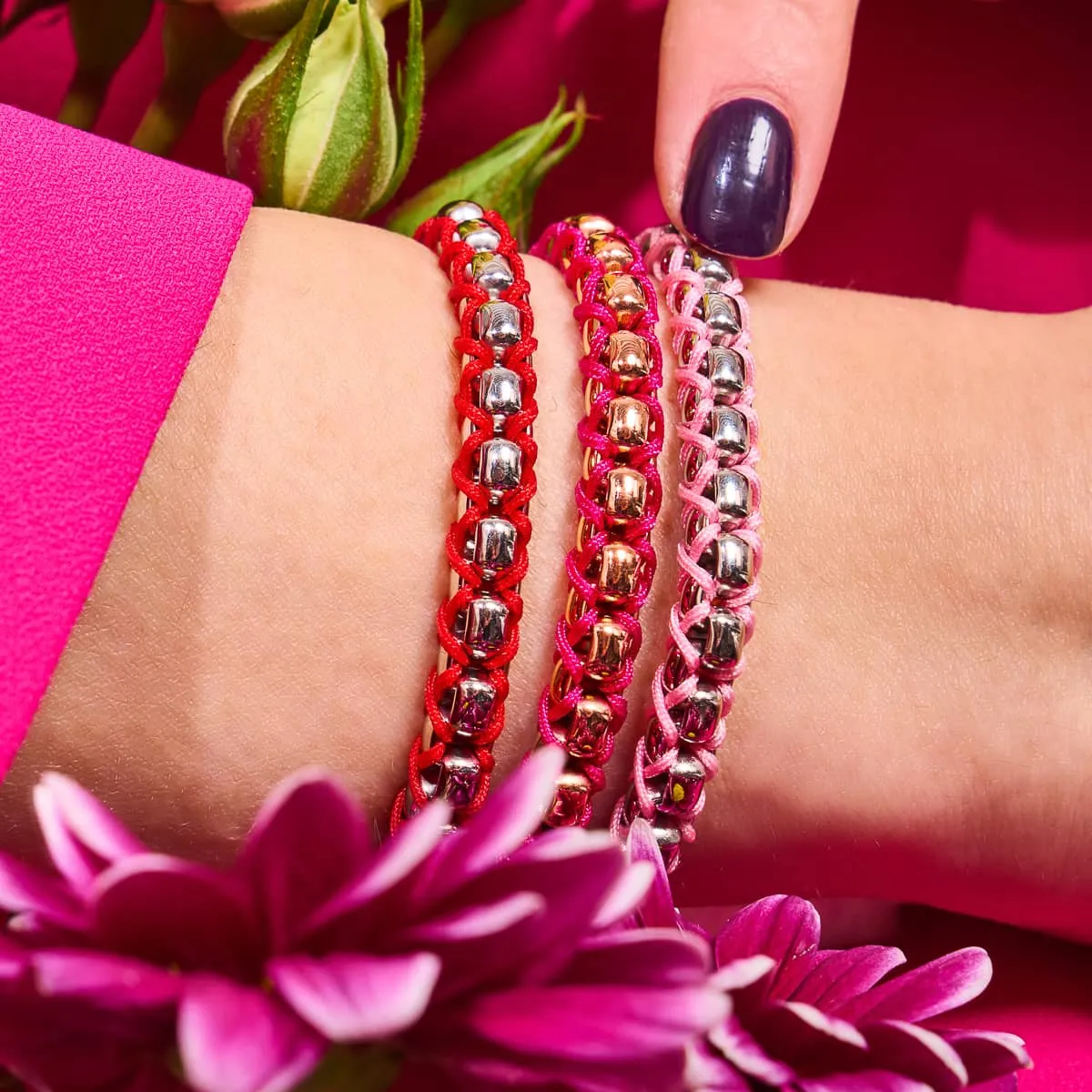 Ruby x Silver | Catena Links Bracelet