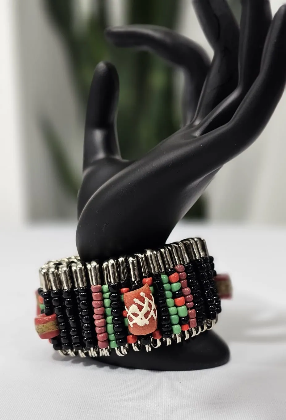 Safety Pin Bracelets by K. Joy Peters (Black, Red, Green)