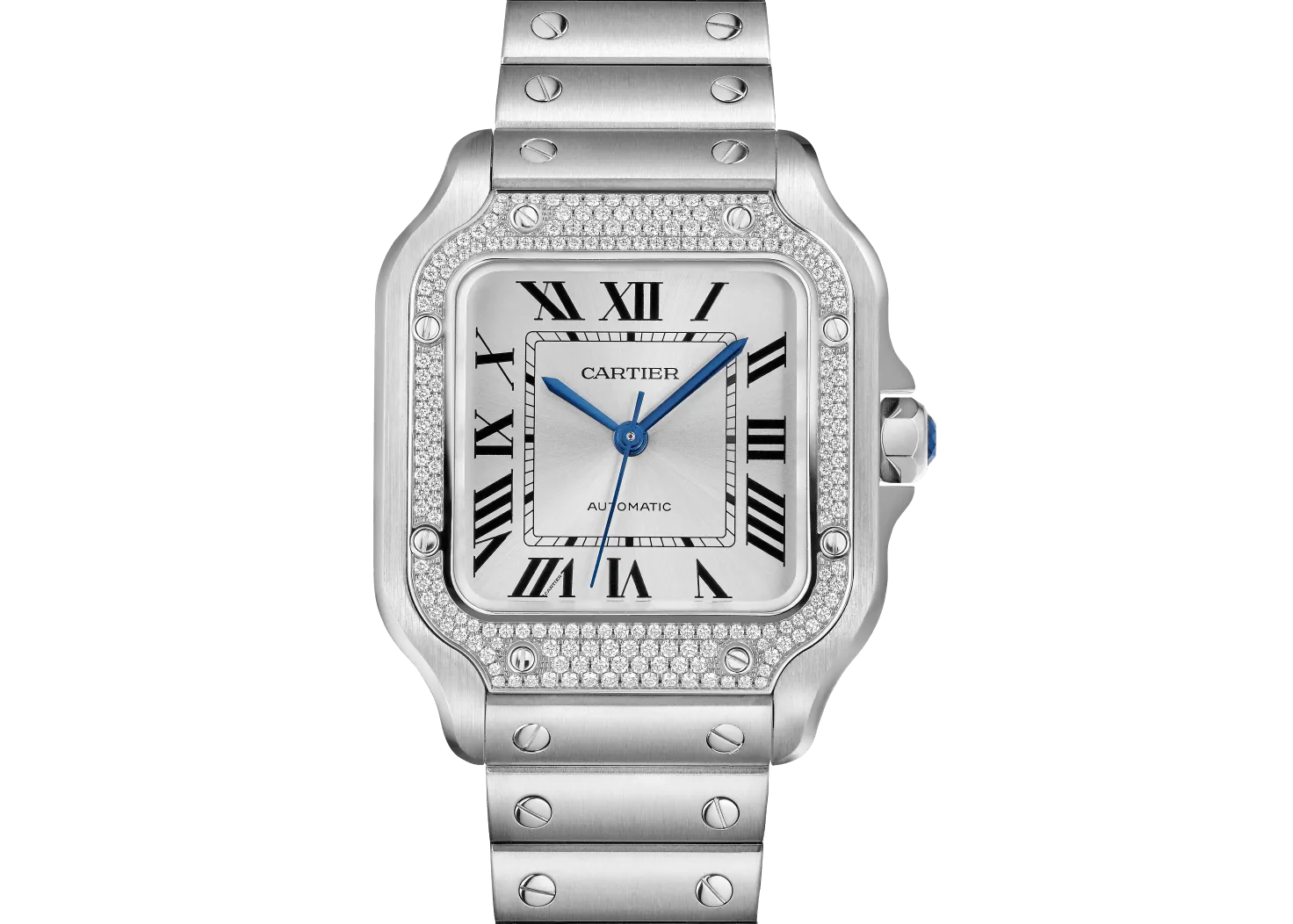 Santos De Cartier Watch with Diamonds