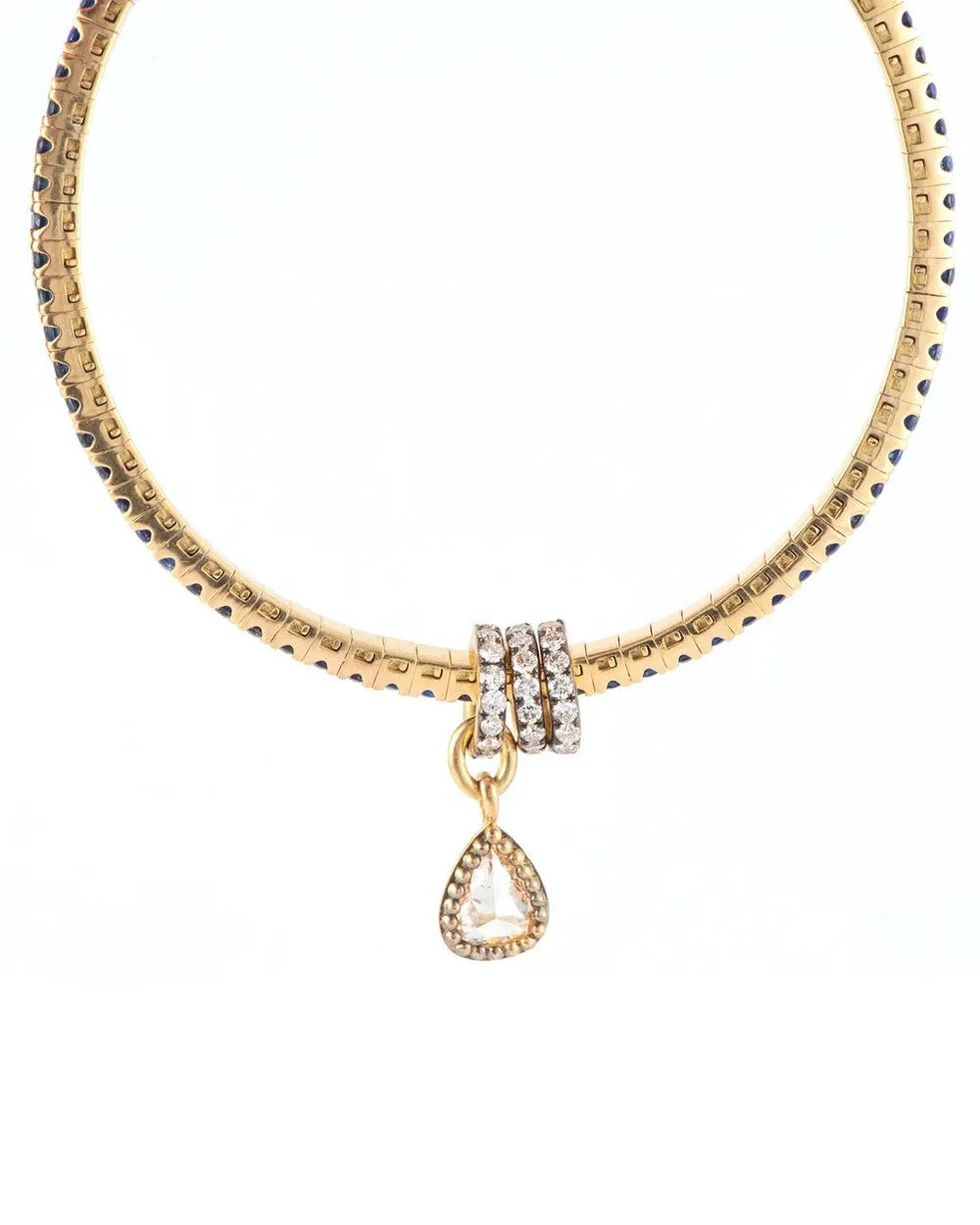 Sapphire and Diamond Stretchy Bracelet