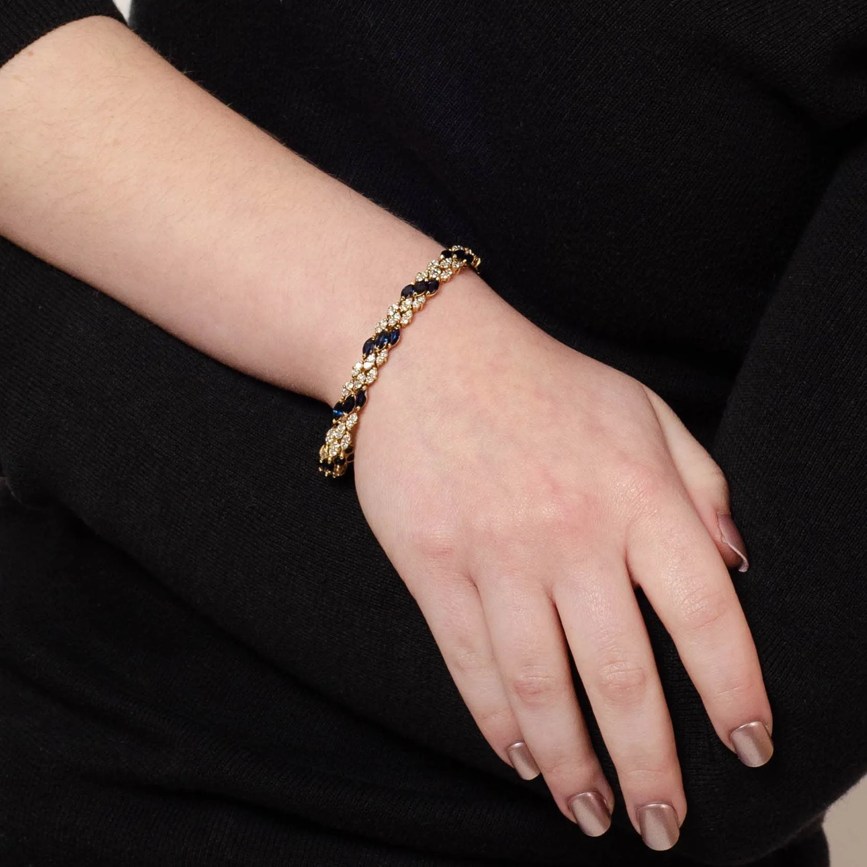 Sapphire Bracelet | 14k Gold, Sapphire & Diamond Bracelet