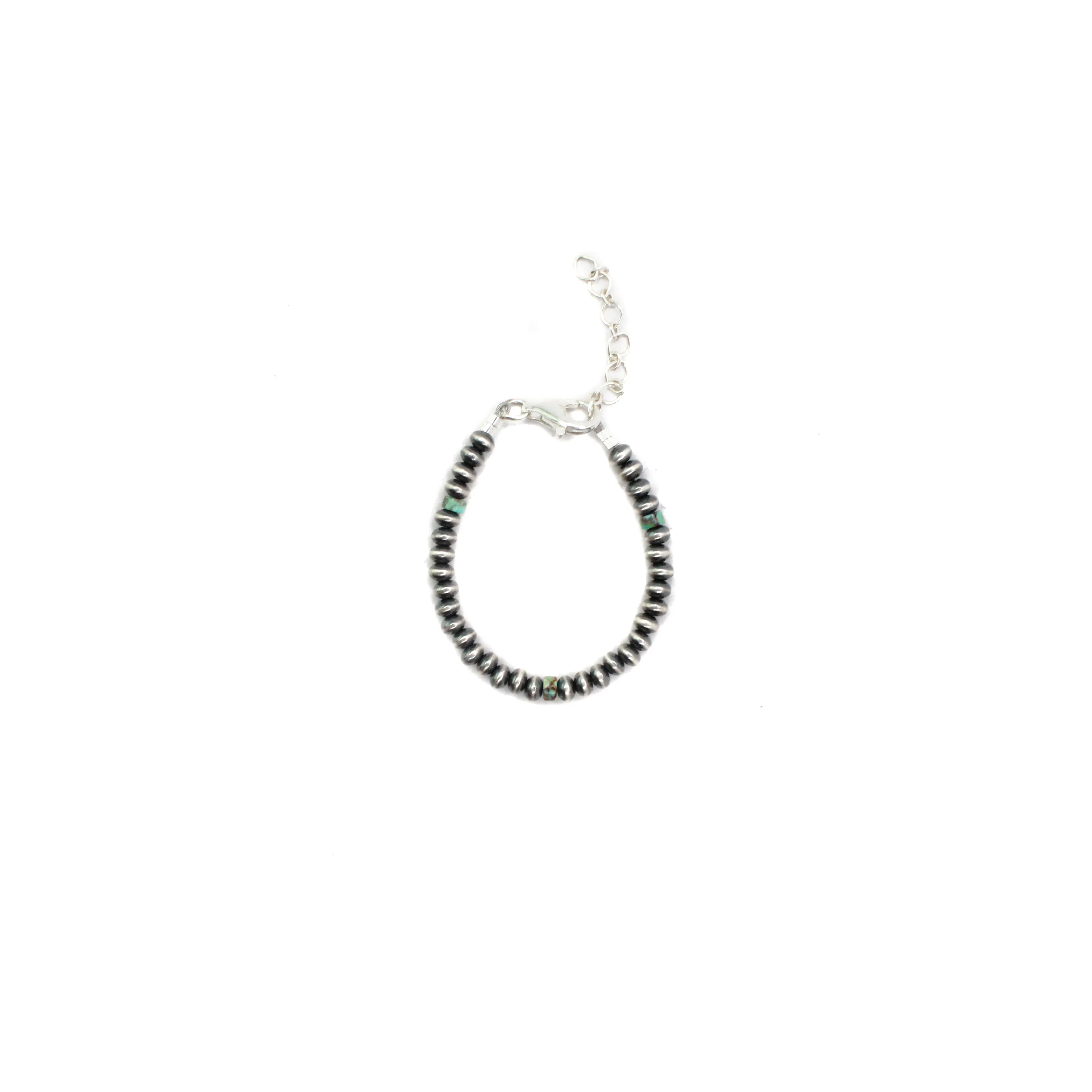 Saucer Navajo Pearl & Turquoise Navajo Pearl Bracelet - Baby