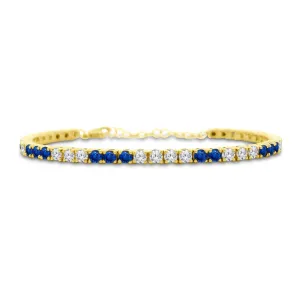 Scattered Gemstone & Diamond Tennis Bracelet