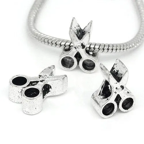 Scissors Bead Spacer for Snake Chain Charm Bracelet