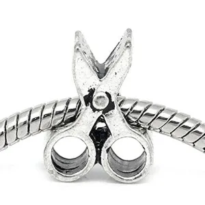 Scissors Bead Spacer for Snake Chain Charm Bracelet