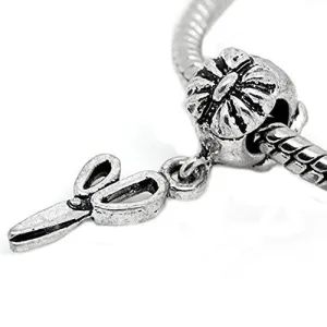 Scissors European Bead Compatible for Most European Snake Chain Bracelet