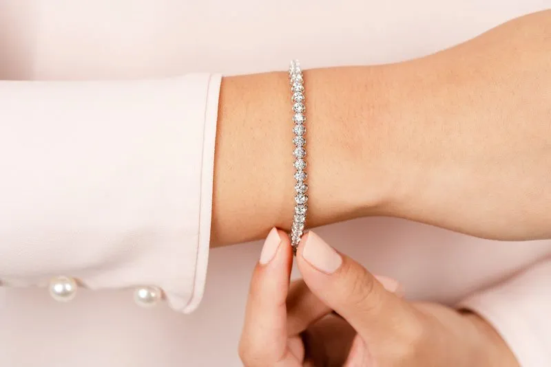 Scoop Link Lab-Grown Diamond Tennis Bracelet with 7.00 ct.(finished) 3.6mm