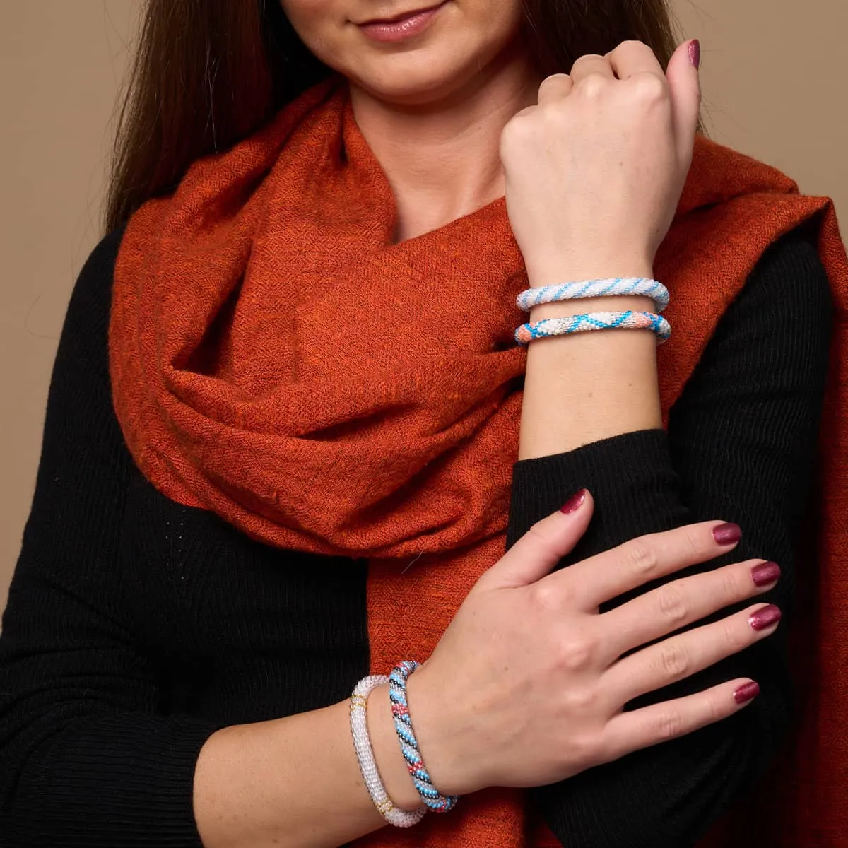Sea Serpent | Himalayan Glass Bead Bracelet
