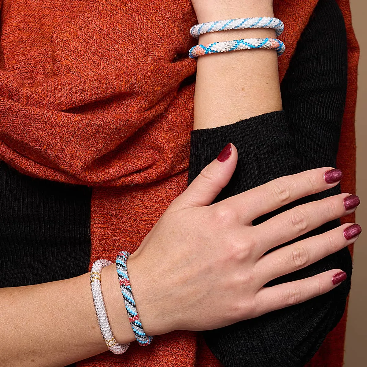 Sea Serpent | Himalayan Glass Bead Bracelet