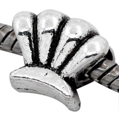 Sea Shell Bead European Bead Compatible for Most European Snake Chain Charm Bracelet