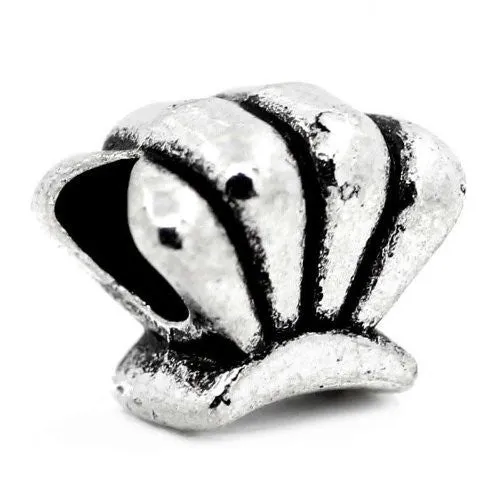 Sea Shell Bead European Bead Compatible for Most European Snake Chain Charm Bracelet
