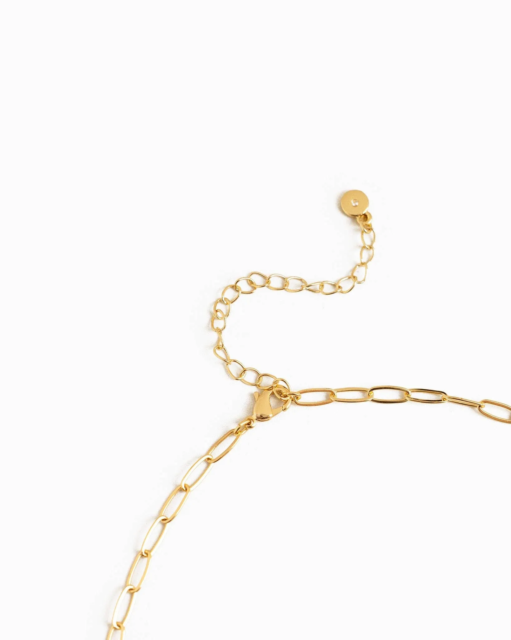 Seven Heart Locket Charm Necklace: Gold