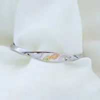 Shining Bangle - Sterling Silver Black Hills Gold Bracelet