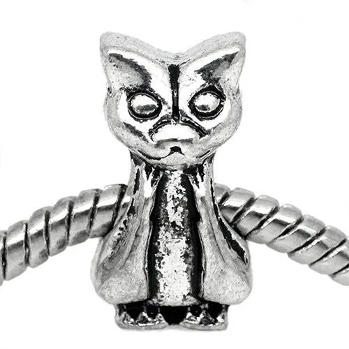 Siamese Cat European Bead Compatible for Most European Snake Chain Bracelet