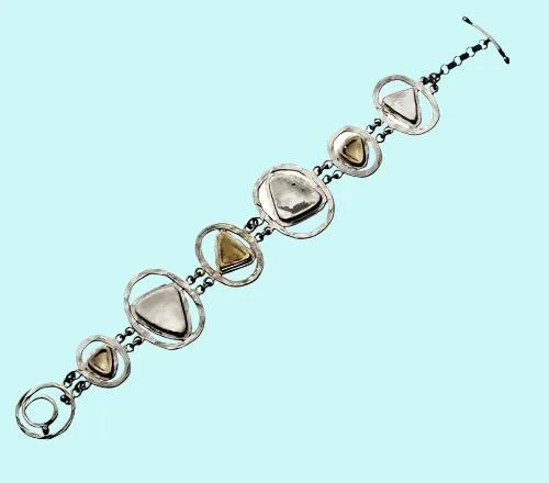 Silver and 9 carat bracelet