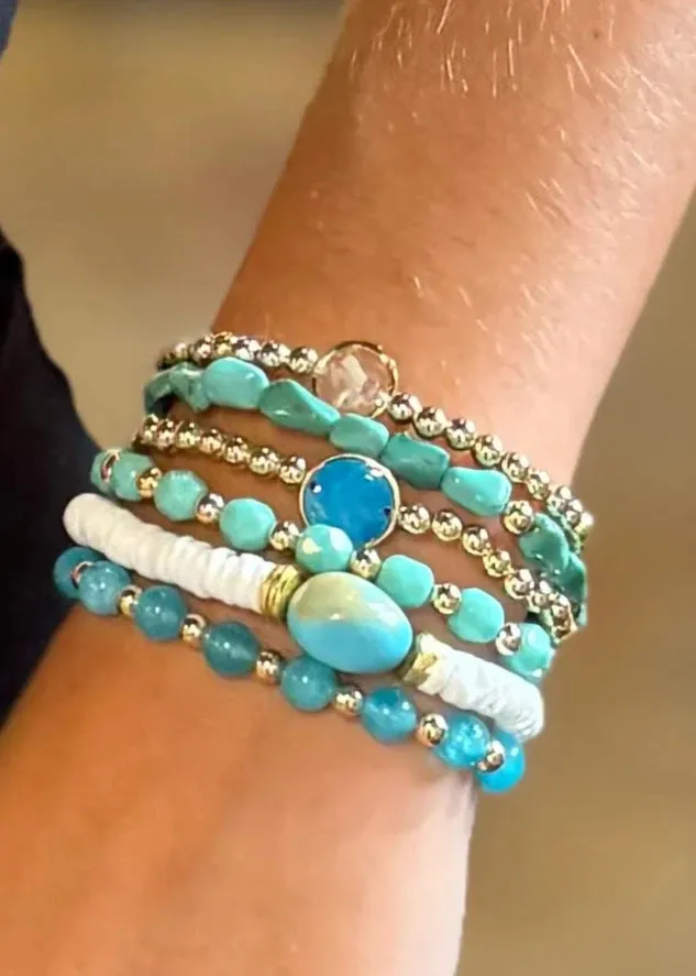 Silver Girl Turquoise Nugget Bracelet