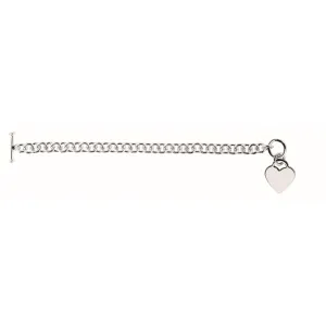 Silver Medium Heart Toggle