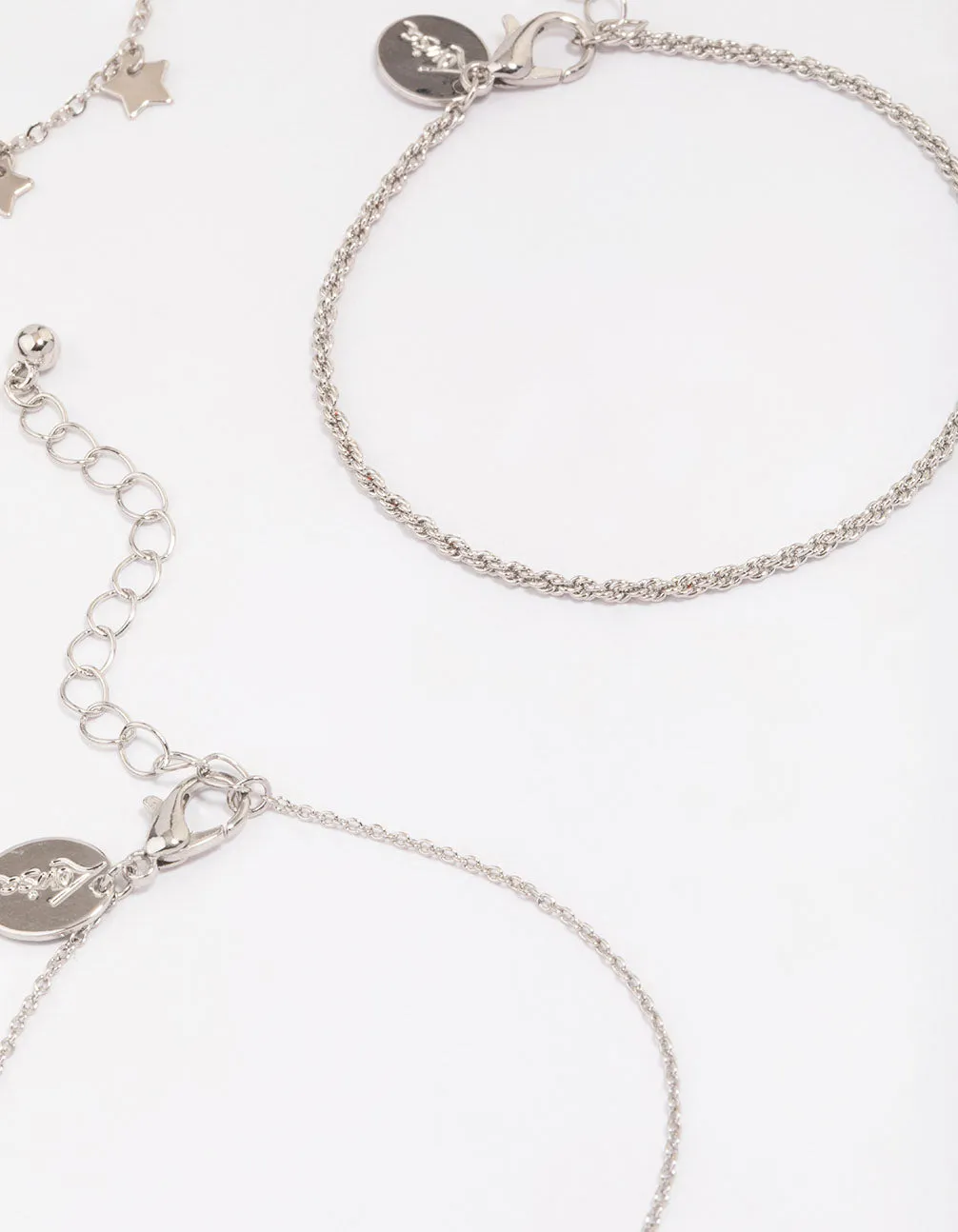 Silver Mini Star Bracelet 4-Pack