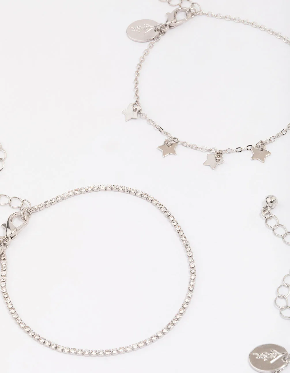 Silver Mini Star Bracelet 4-Pack