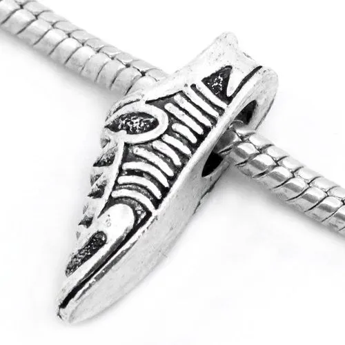 Sneaker Shoe Charm European Bead Compatible for Most European Snake Chain Bracelet