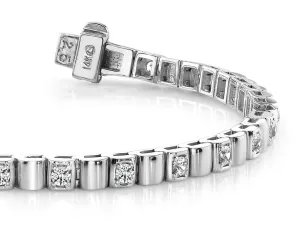 Solid Box Link Lab-Grown Diamond Bracelet with 1.50 ct.(finished) 2.5mm