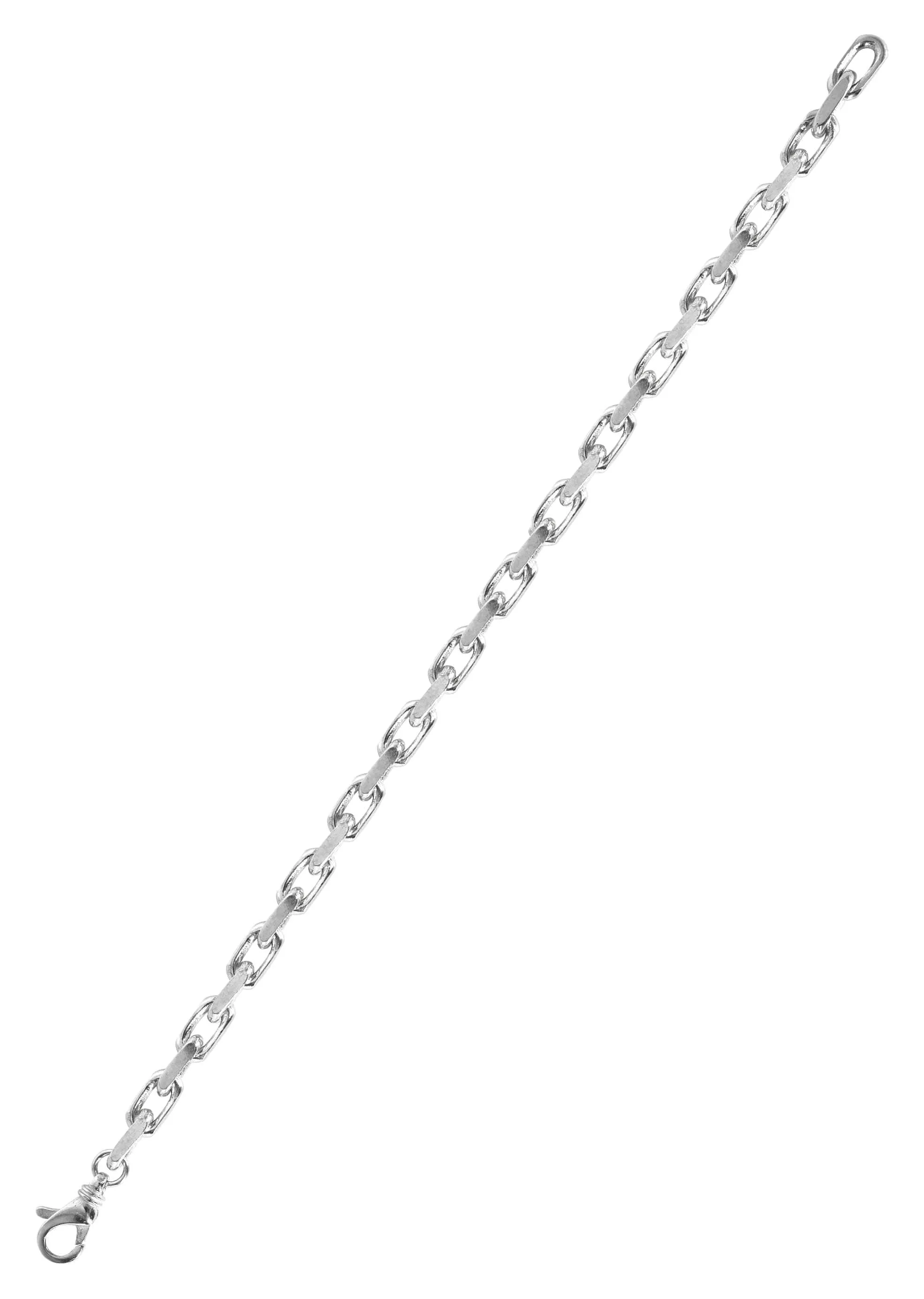 Solid Men's Hermes Bracelet - 10K / 14K White Gold