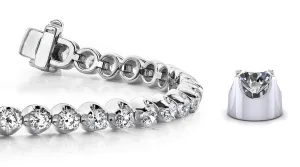 Solid Nugget Lab-Grown Diamond Tennis Bracelet with 3.15 ct.(finished) 2.6mm