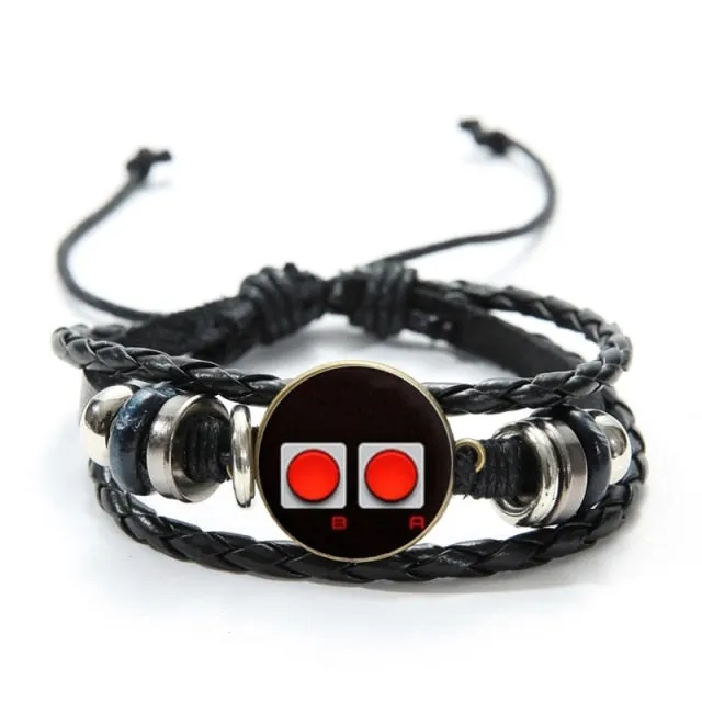 SONGDA Old Video Game Controller Leather Men Bracelet