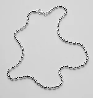 Southern Gates Sterling Silver 3mm Rice Bead Chain KAR511, 22" (83160)