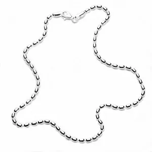 Southern Gates Sterling Silver 3mm Rice Bead Chain KAR511, 30" (91111)
