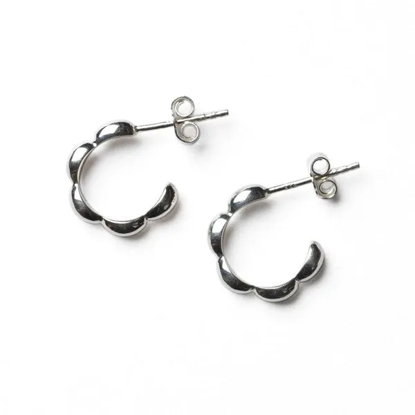 Southern Gates Sterling Silver Extra Small Rice Bead Hoop Earrings (97124)