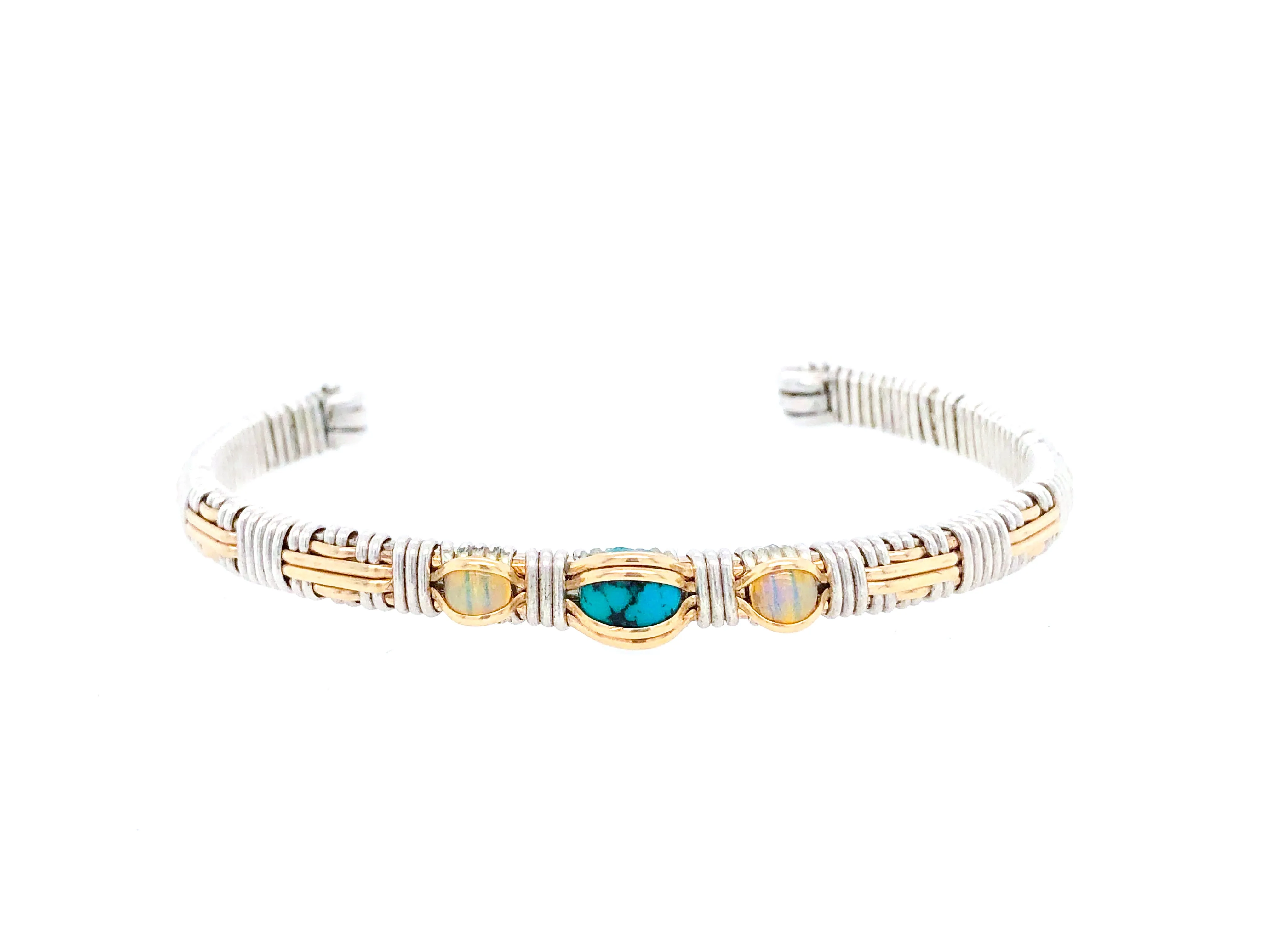 Southwest Turquoise Opal Cuff Bracelet