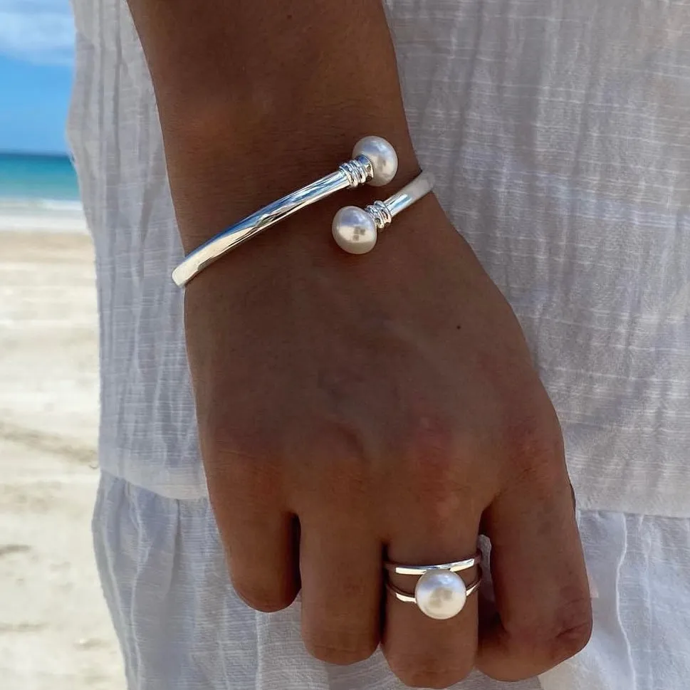 Spiral Pearl Cuff
