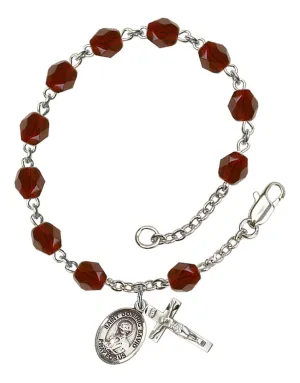 St. Dominic Savio Custom Birthstone Rosary Bracelet