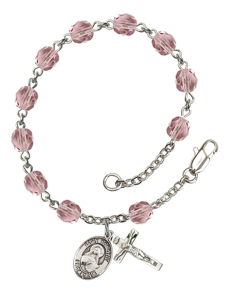 St. Dorothy Custom Birthstone Rosary Bracelet