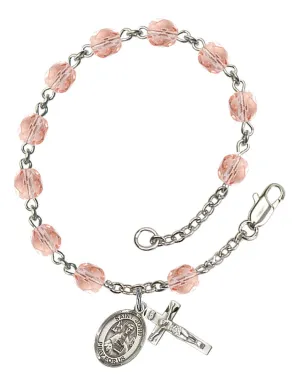 St. John the Apostle Custom Birthstone Rosary Bracelet
