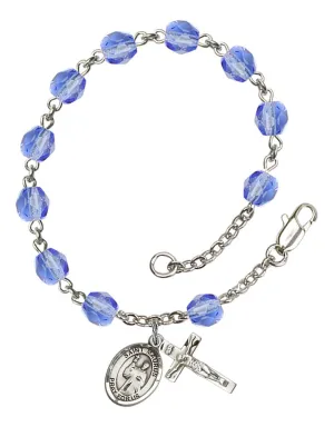 St. Maurus Custom Birthstone Rosary Bracelet