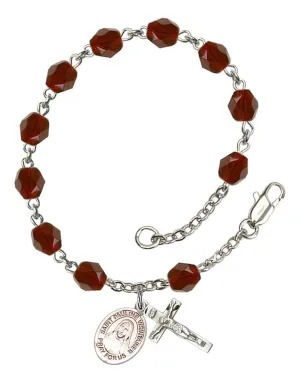 St. Pauline Visintainer Custom Birthstone Rosary Bracelet