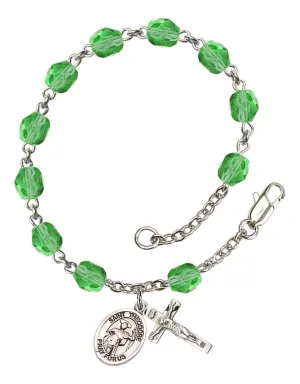 St. Theodore Stratelates Custom Birthstone Rosary Bracelet