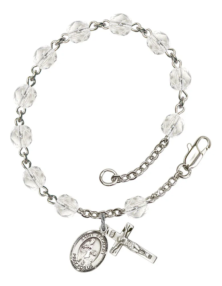 St. Zachary Custom Birthstone Rosary Bracelet