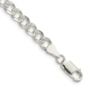Sterling Silver 5.5mm Pav� Curb Chain