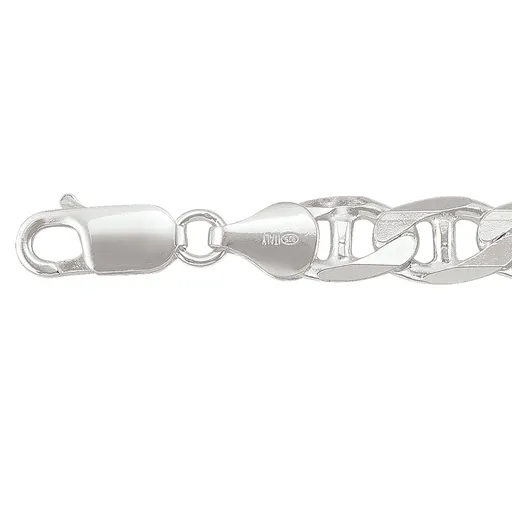 Sterling Silver (8.7mm) Marine Link Bracelet 8.5"